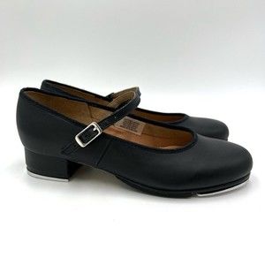 5.5N 5.5 NARROW Bloch S0302L Tap On Black Leather Mary Jane Strap Dance Shoes‎